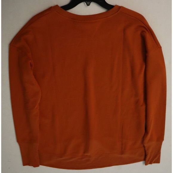 Athleta 870422 Women's Sz M Rust Orange Triumph Crew Neck L/S Sweatshirt $79 - Picture 11 of 15